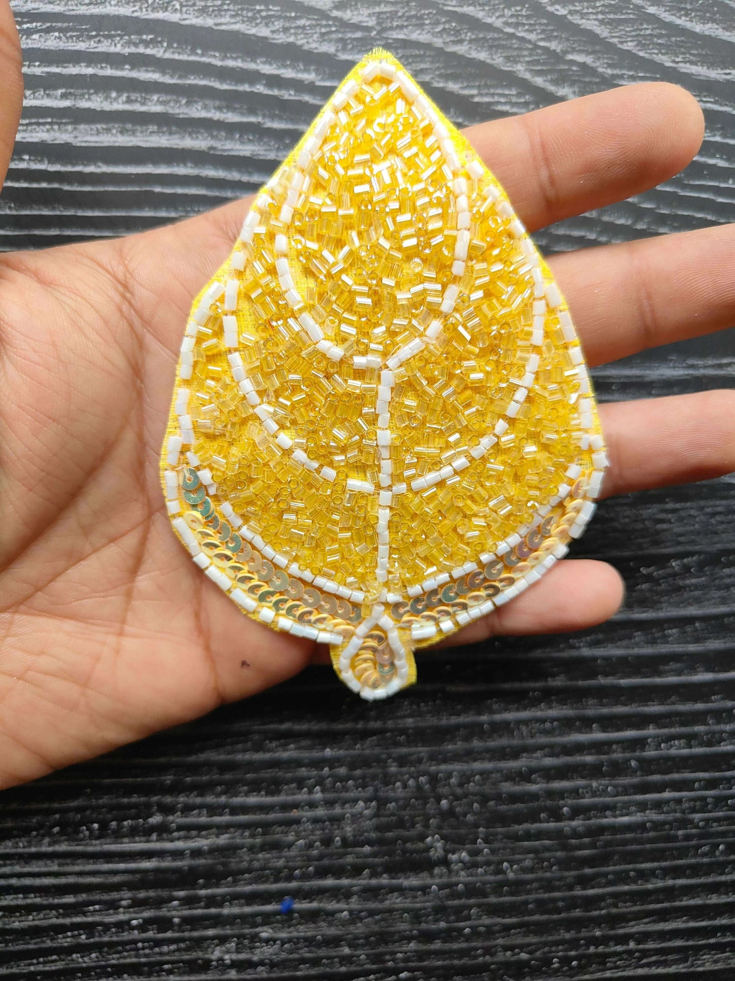 decorative-resin-leaf-patch-yellow-beaded-handheld