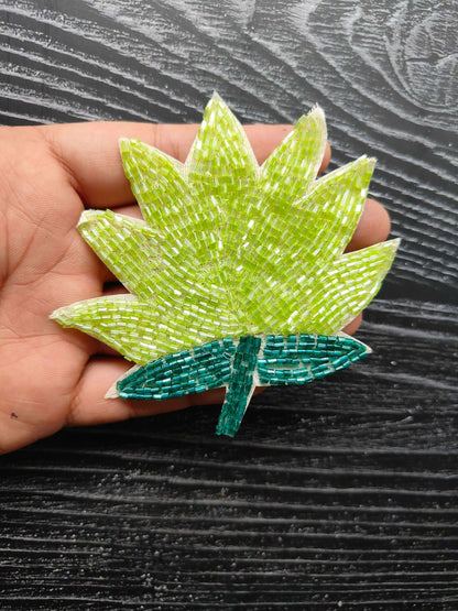 decorative-resin-patch-green-leaf-pattern
