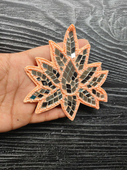 decorative-resin-patch-peach-mosaic-leaf-design