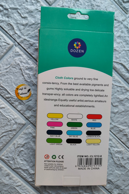 Kraft ki Dukaan artist cloth paint set including 12 vibrant colors for creative projects