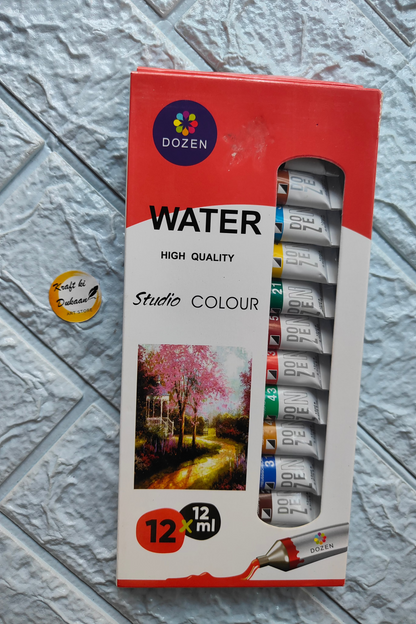 Dozen high-quality watercolour paints in 12ml tubes for artists to buy watercolour paints online