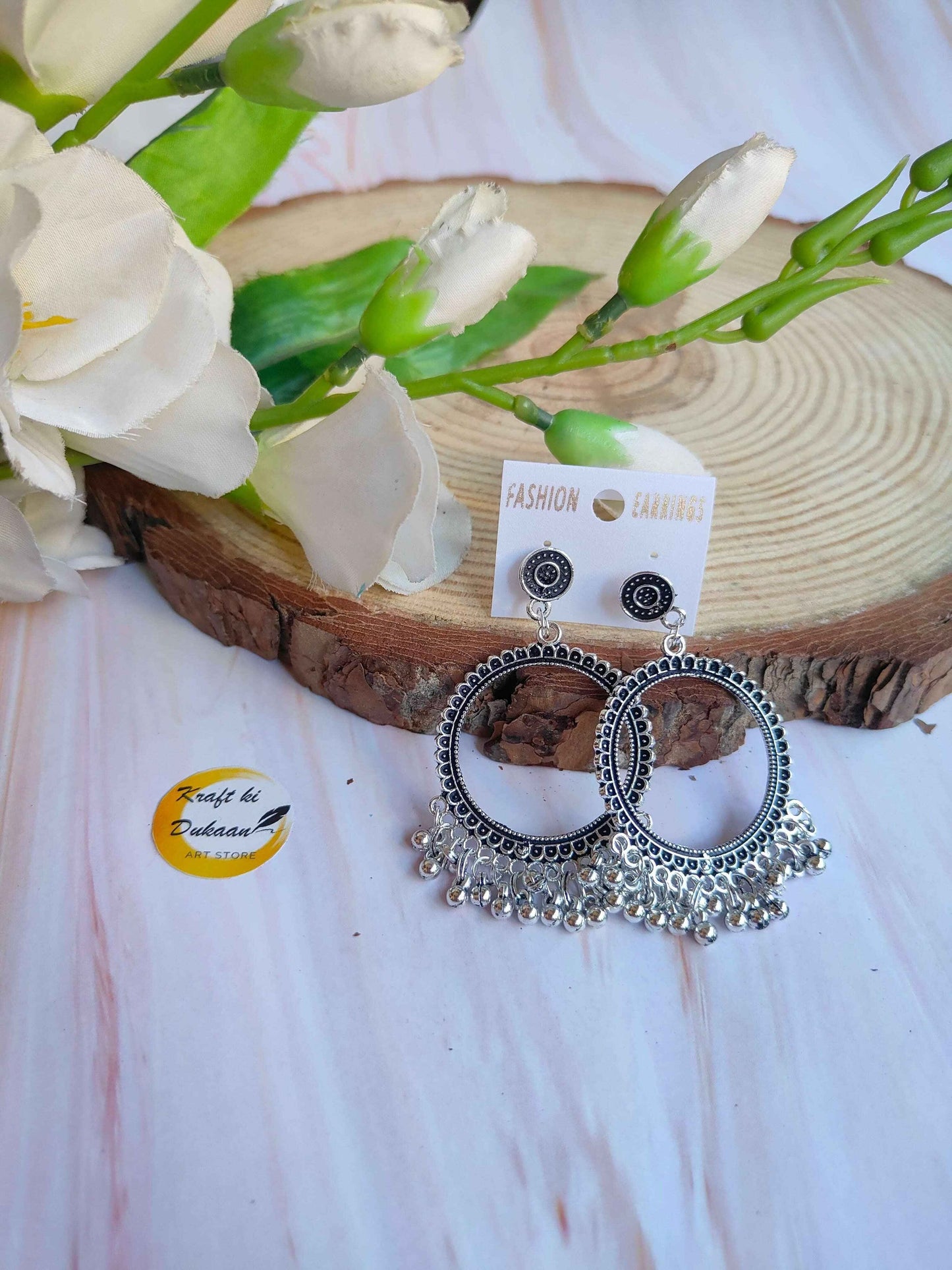 Silver Jhumka without Beads B16