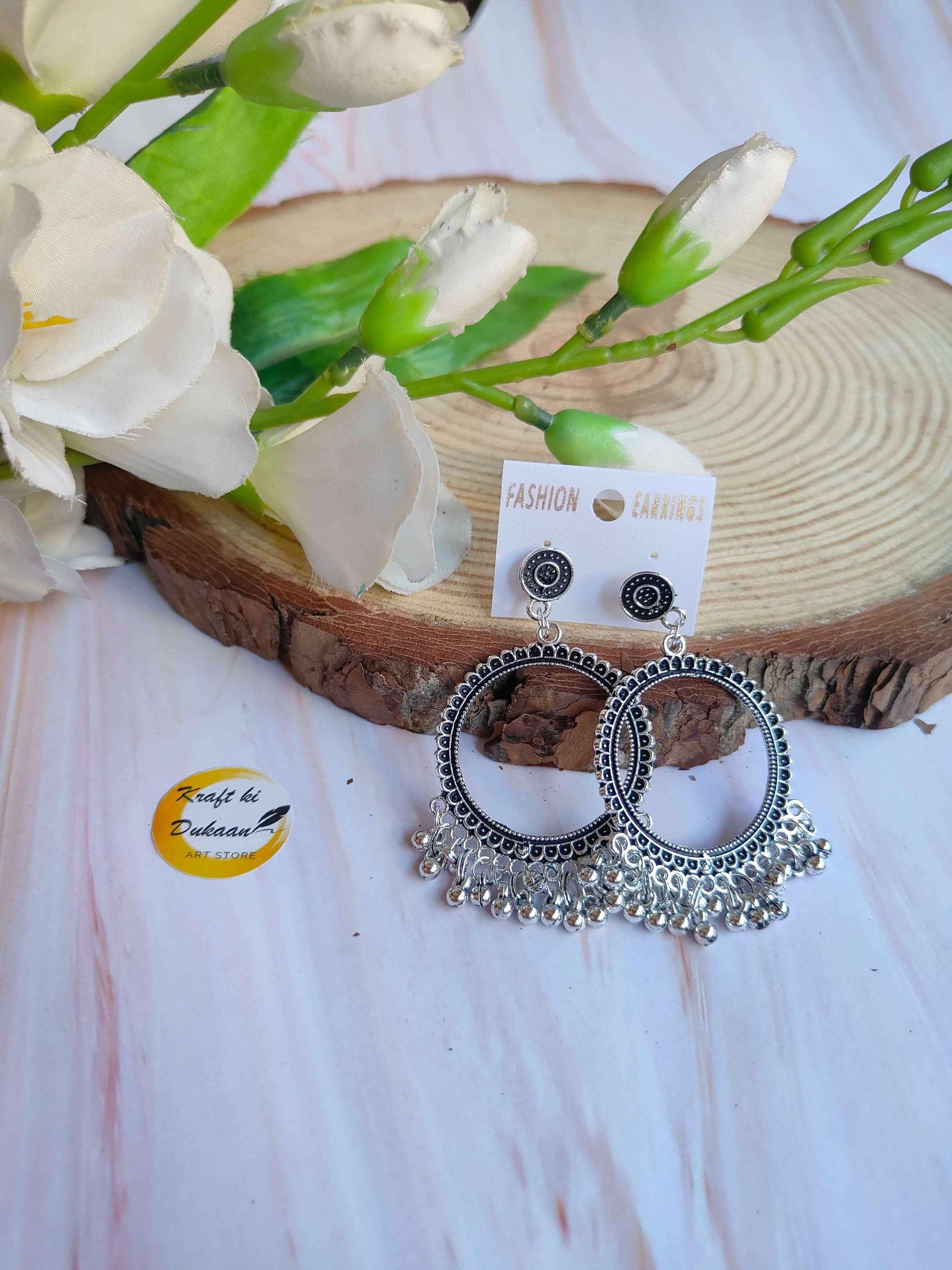 Silver Jhumka without Beads B16