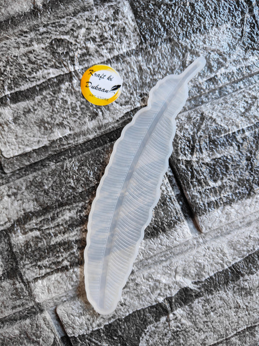 Feather bookmark mould made of silicone for crafting unique bookmarks easily