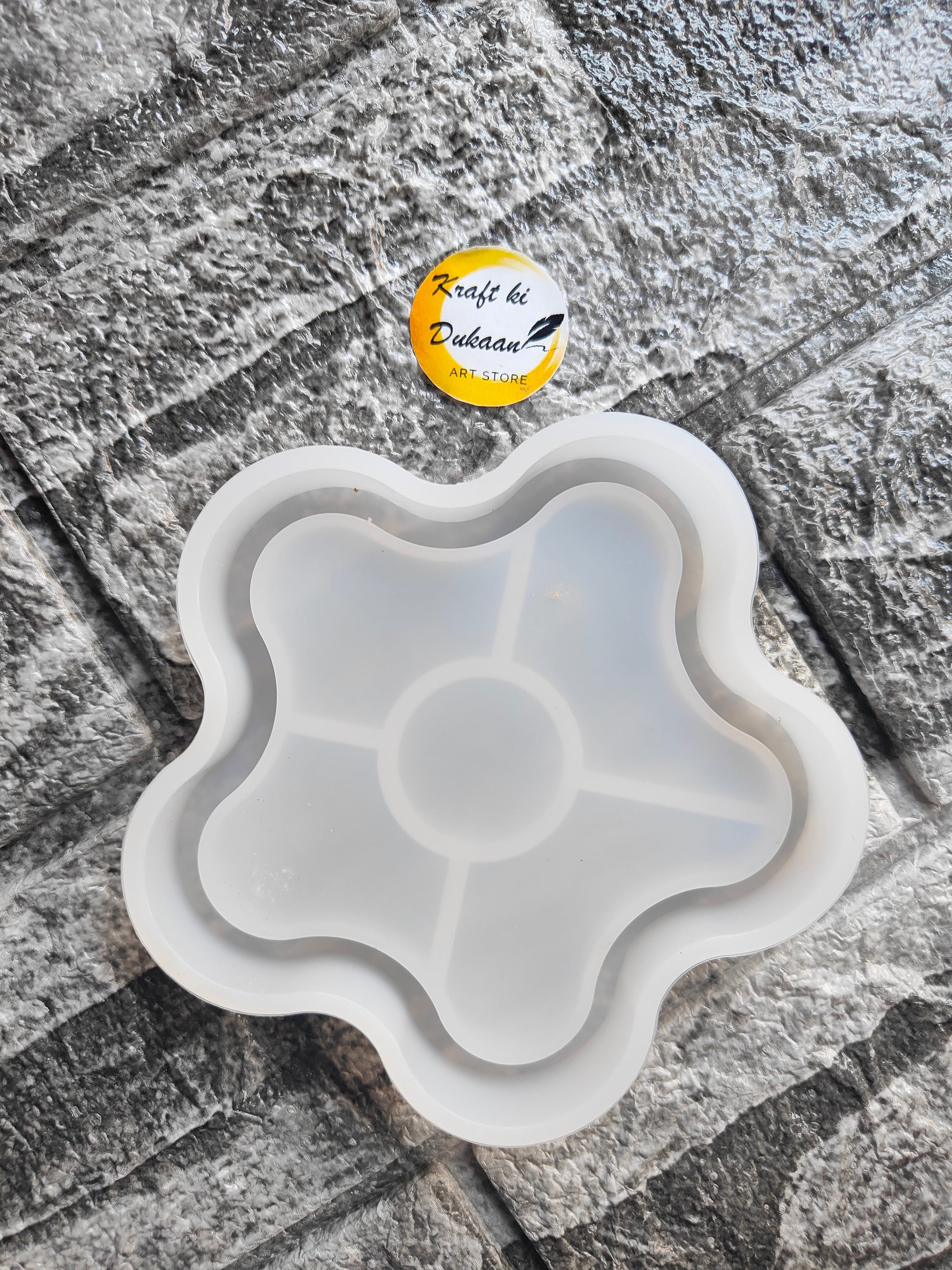Flower trinket mould by Kraft ki Dukaan for crafting beautiful resin ornaments