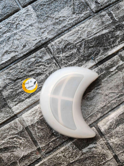 Half Moon Dish Mould, white curved dish insert with crescent-shaped sections