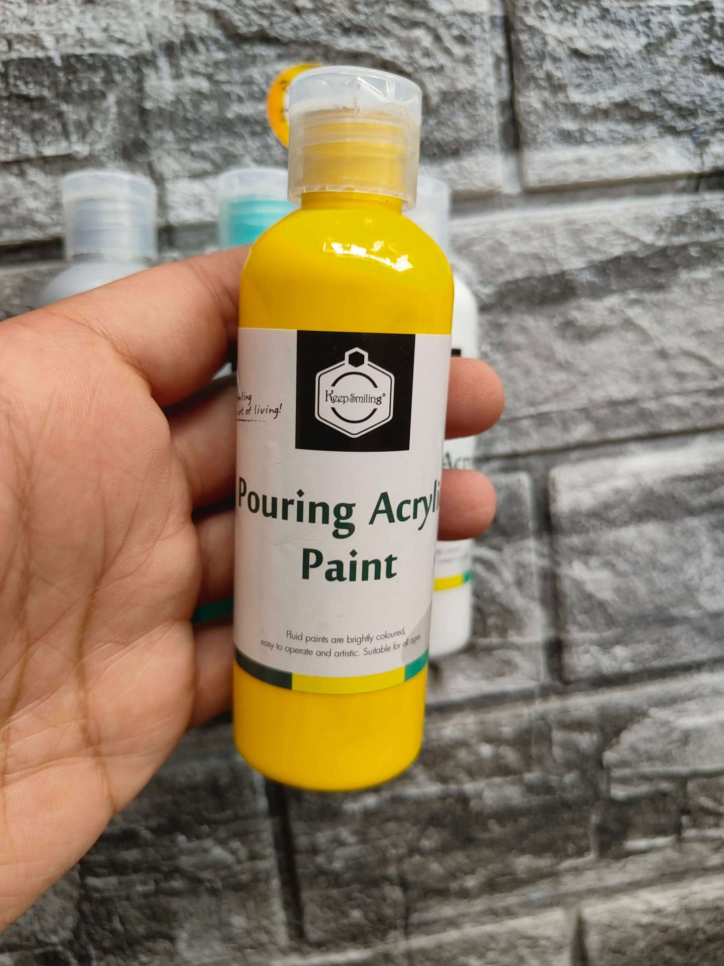 happyling-pouring-acrylic-paint-pack-yellow-bottle