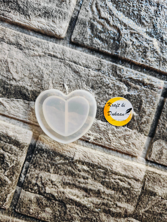 Heart pendant mould by Kraft ki Dukaan for creating custom heart-shaped jewelry designs
