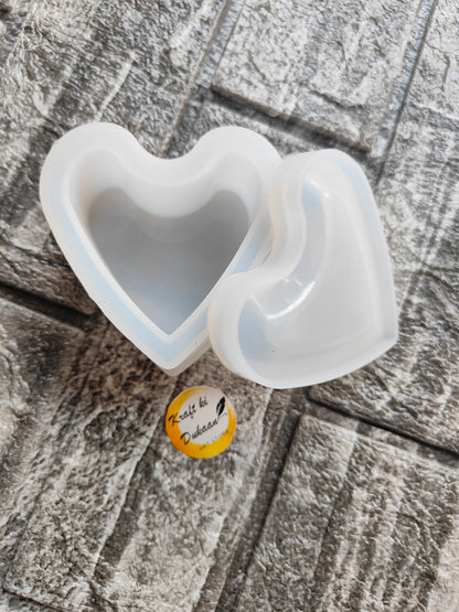 Heart-shaped box resin mold for crafting custom shapes and gifts