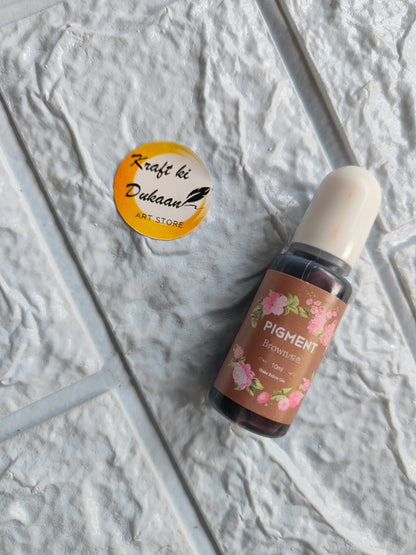 High-quality resin pigment in a bottle with floral design label for art and crafts