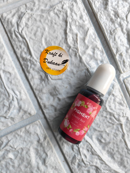 High-quality resin pigment in Cherry Red color by Kraft ki Dukaan for art projects