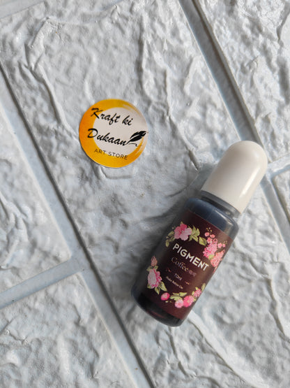 High-quality resin pigment in dark shade from Kraft ki Dukaan with floral design bottle