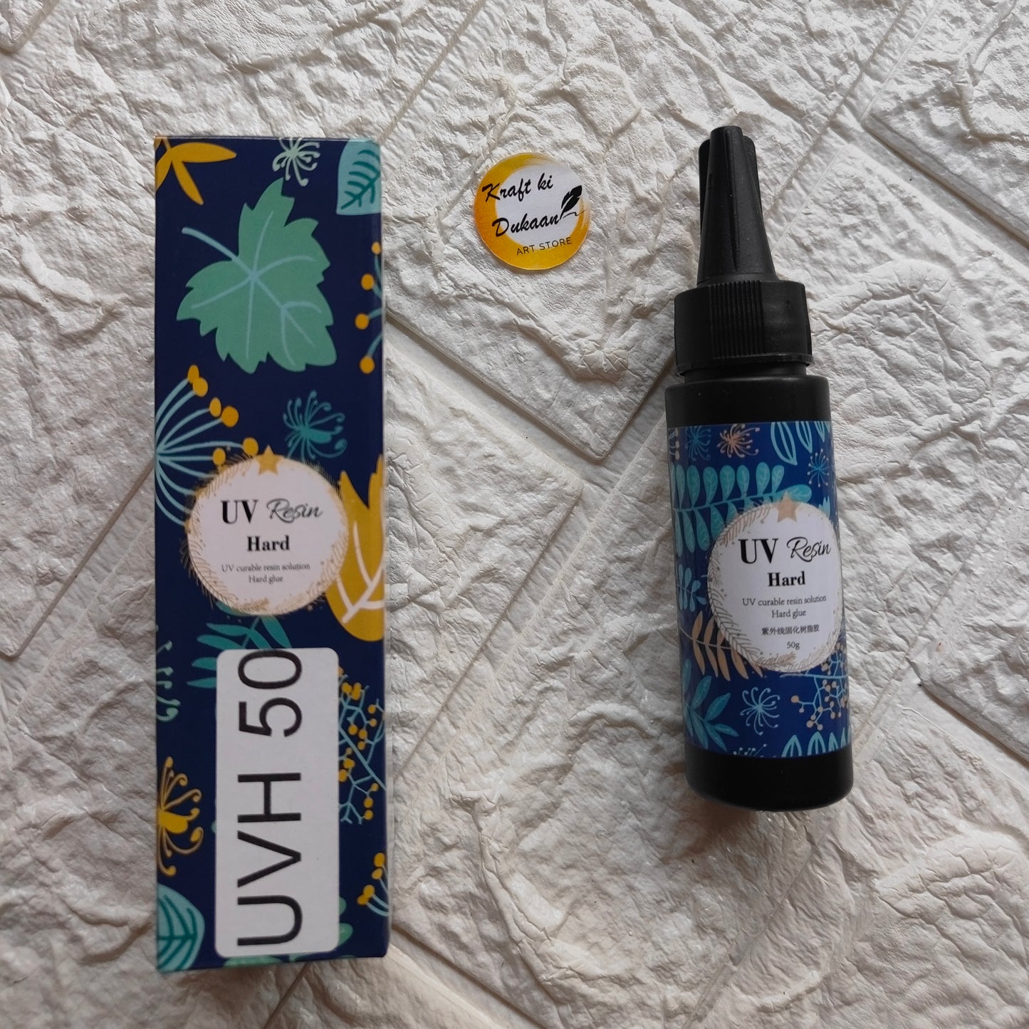 Kraft ki Dukaan high-quality UV resin bottle with floral packaging for crafting projects