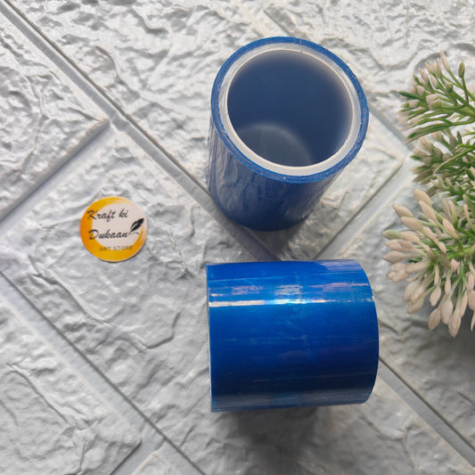 Two rolls of high-quality UV resin tape in blue for crafting and DIY projects