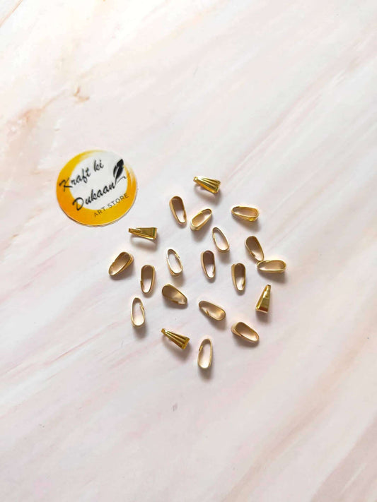 Gold pendant hooks, 20-pack of small metal loops