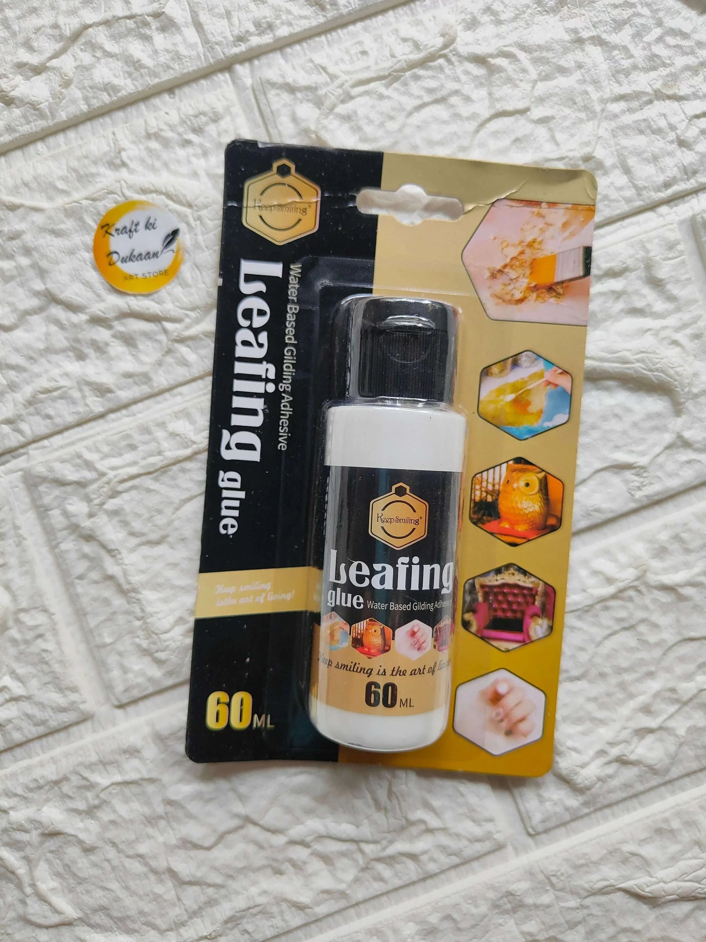 Leafing Glue 60ML water-based gilding adhesive bottle with blister packaging