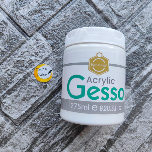 High-Quality Acrylic Gesso 275ml container for smooth painting surfaces and art projects