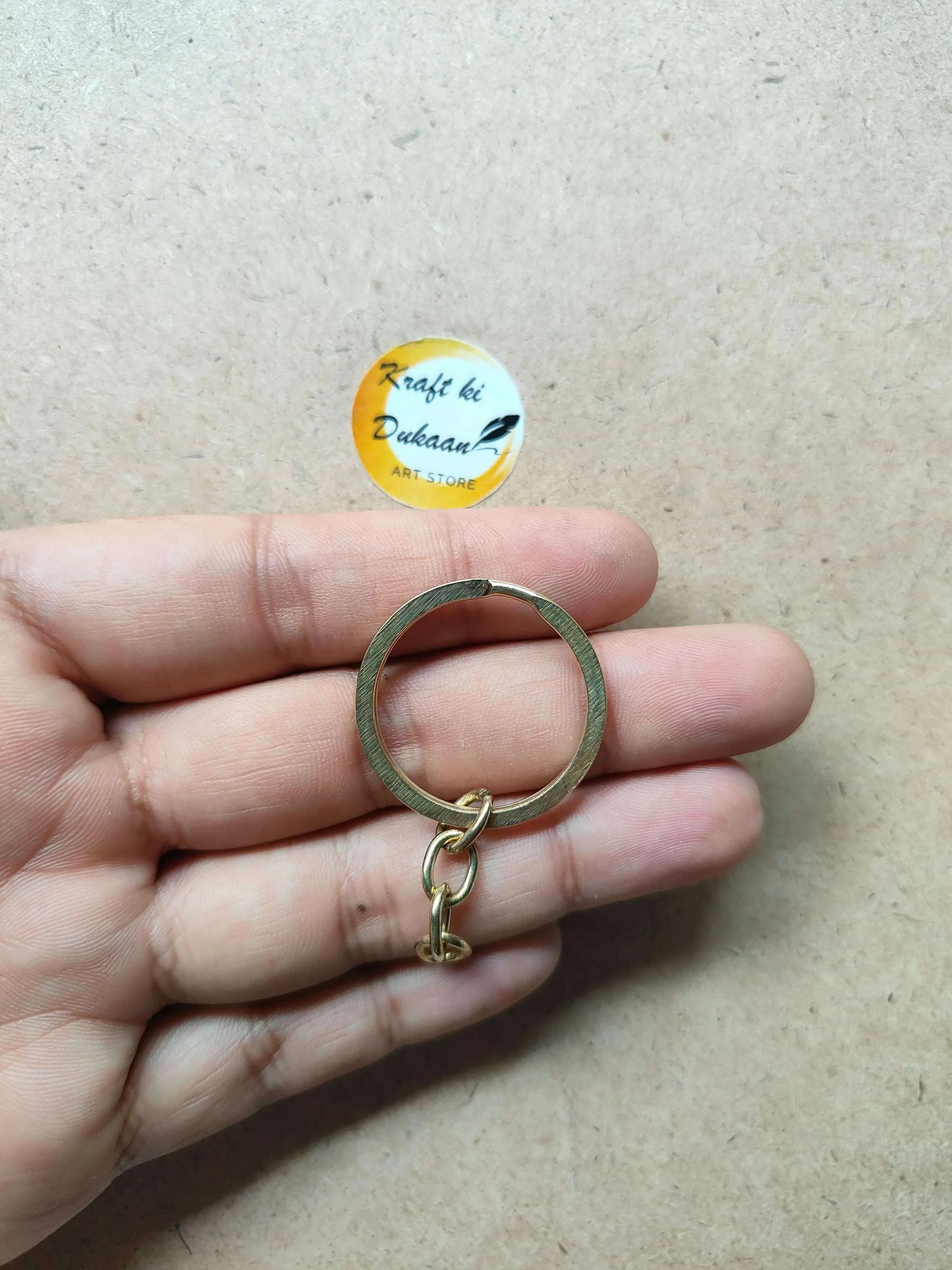 Keychain ring pack of 50 in bronze finish, perfect for crafting and DIY projects