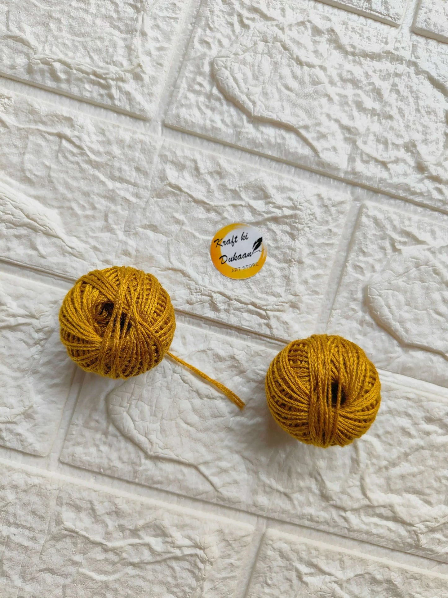 kraft-bi-dukaan-rakhi-thread-roll-golden-yellow-yarn-ball