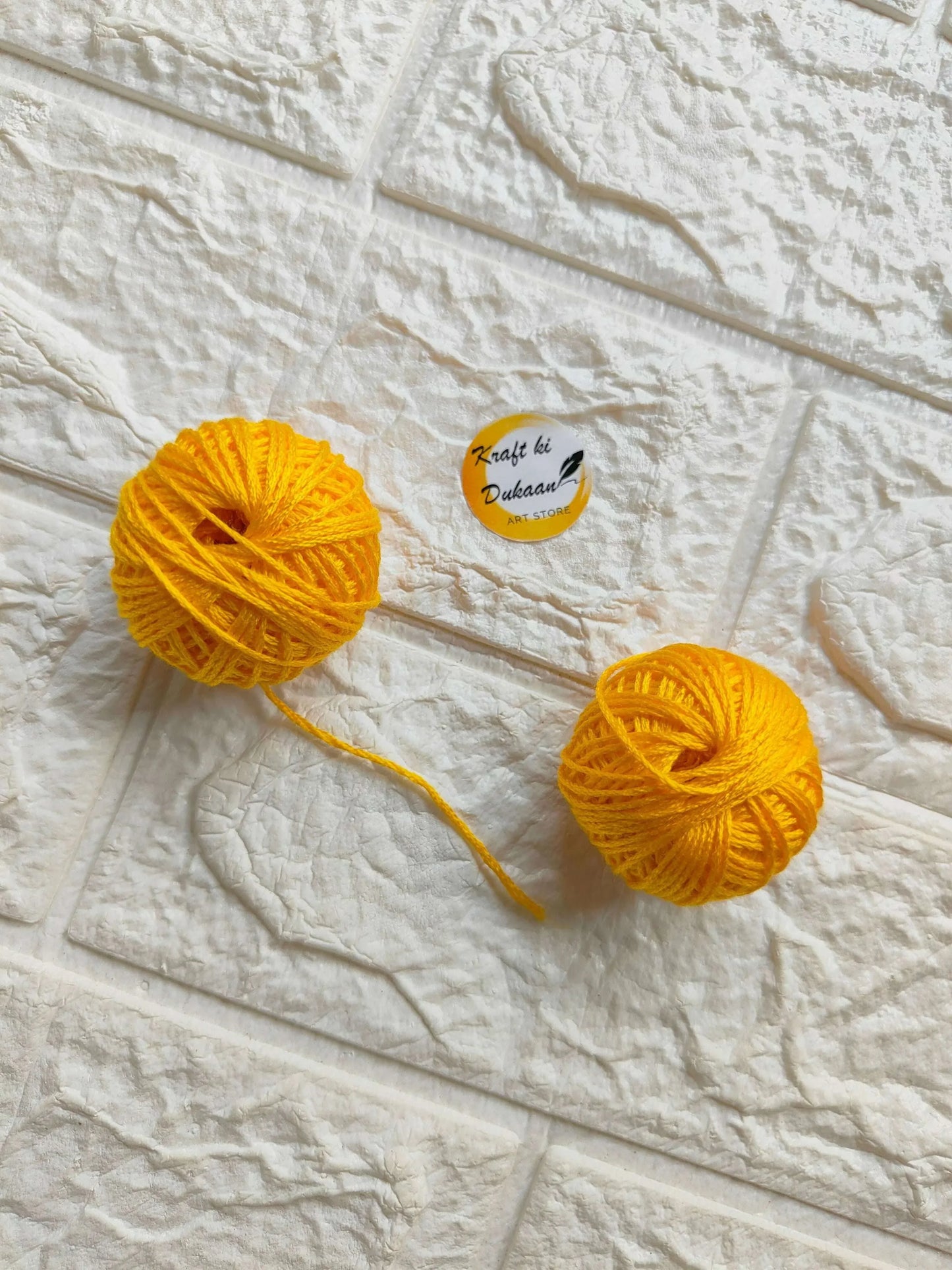 kraft-bi-dukaan-rakhi-thread-roll-yellow-yarn-ball