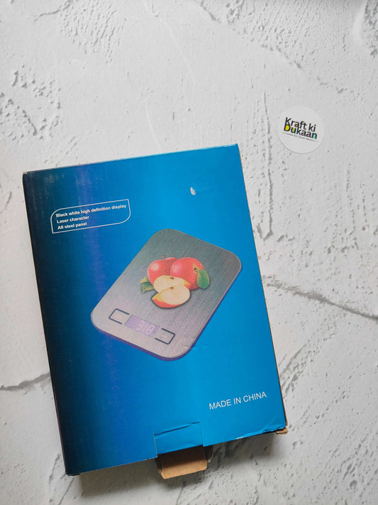 Weighing Scale C product box with fruit illustration and weighing graphic