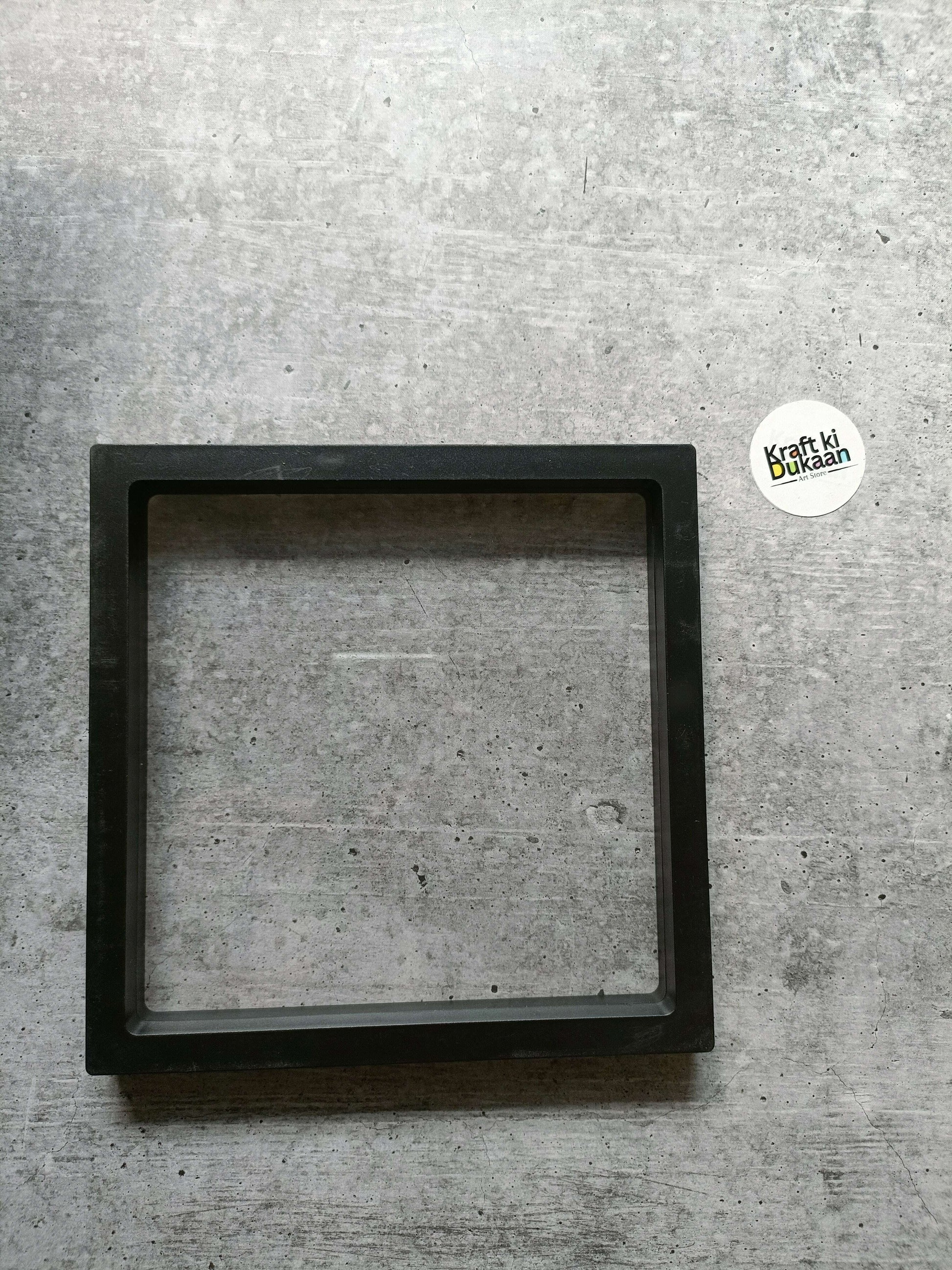 18x18cm packing display box with clear window and matte black frame