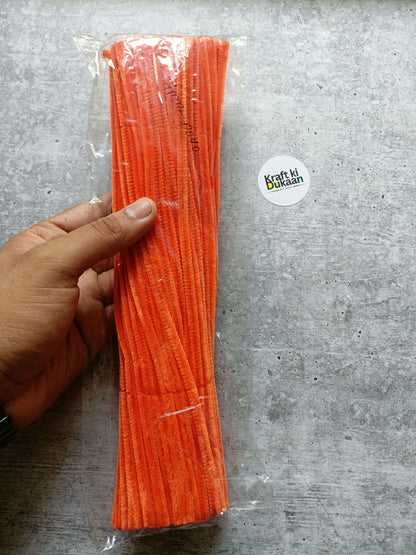 7mm orange pipe cleaners in sealed pack
