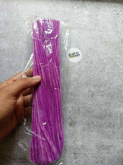 7mm purple pipe cleaner bundle in sealed wrapper