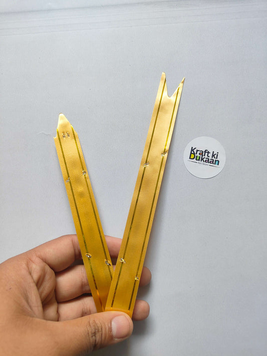 16 in pull flower ribbon pack of 10, gold pull-tab ribbons with flower cutouts