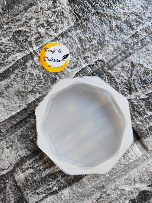 3 inch round diamond edge mold by Kraft ki Dukaan on textured surface for crafting use