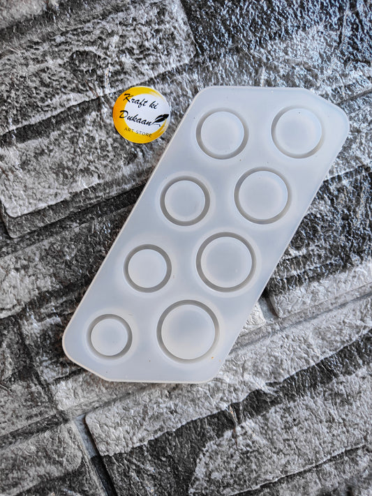 8 cavity ring mold for resin by Kraft ki Dukaan with round silicone molds for crafting rings