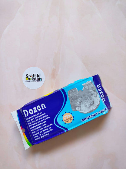 Air-dry modeling clay pack in white, blue/purple, 250 g