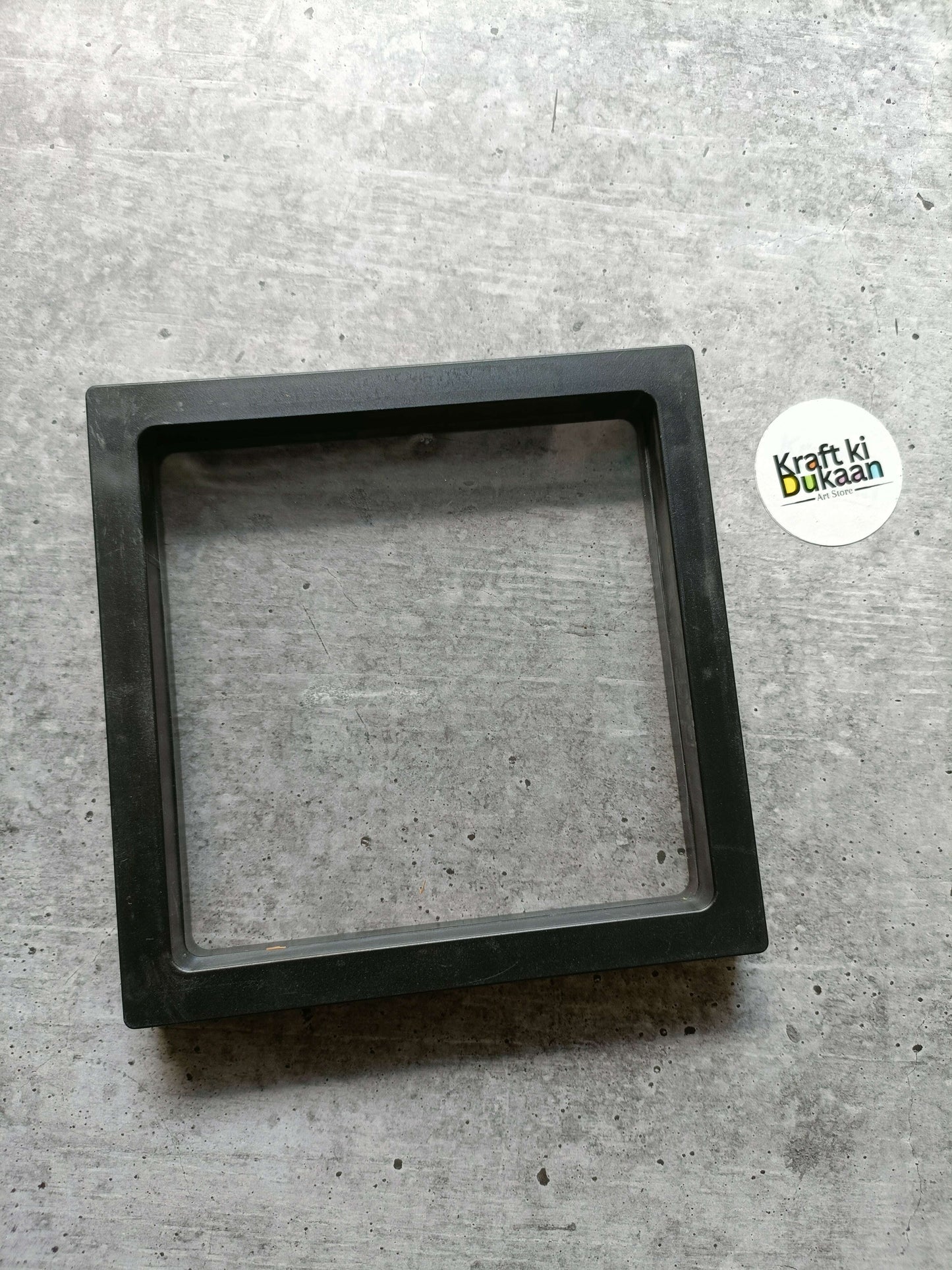 Packing display box 14x14cm, black square box with clear window