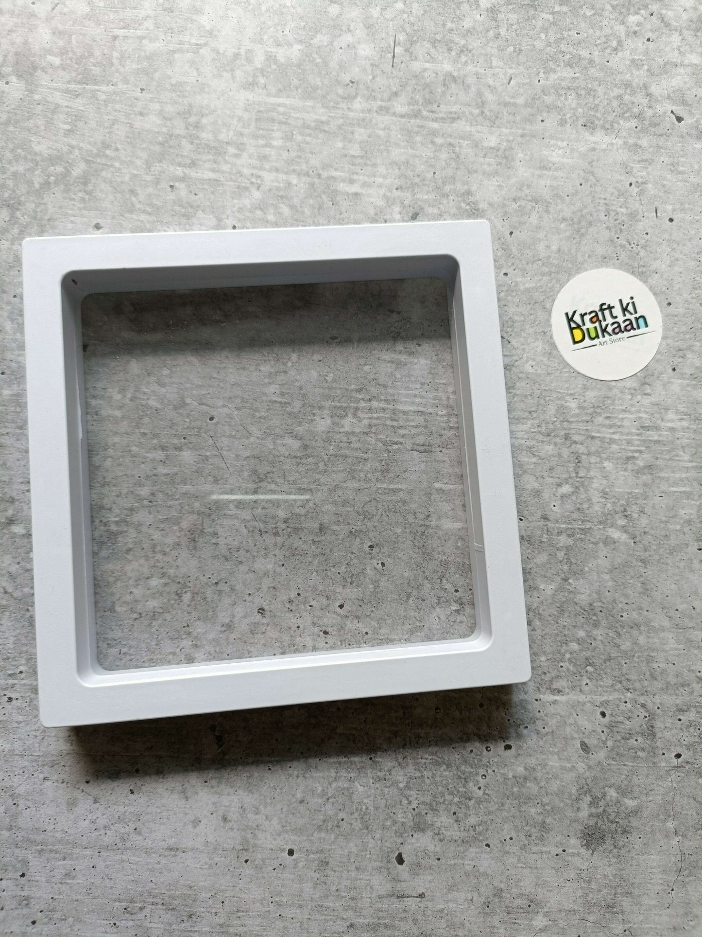 Packing display box 14x14cm, white square box with clear window