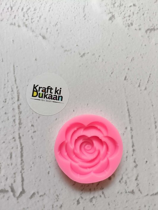 Rose Flower pink mould with rose-flower embossed design