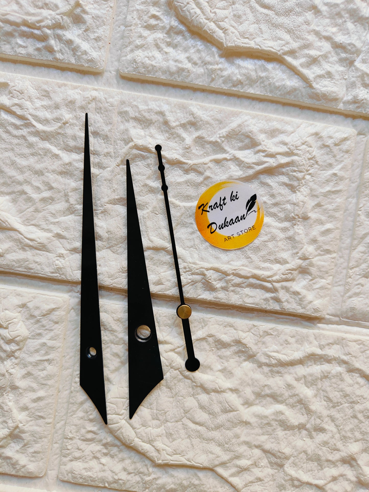 Clock hands for resin art in black, perfect for DIY projects and artistic creations