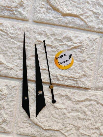 Clock hands for resin art in black, perfect for DIY projects and artistic creations