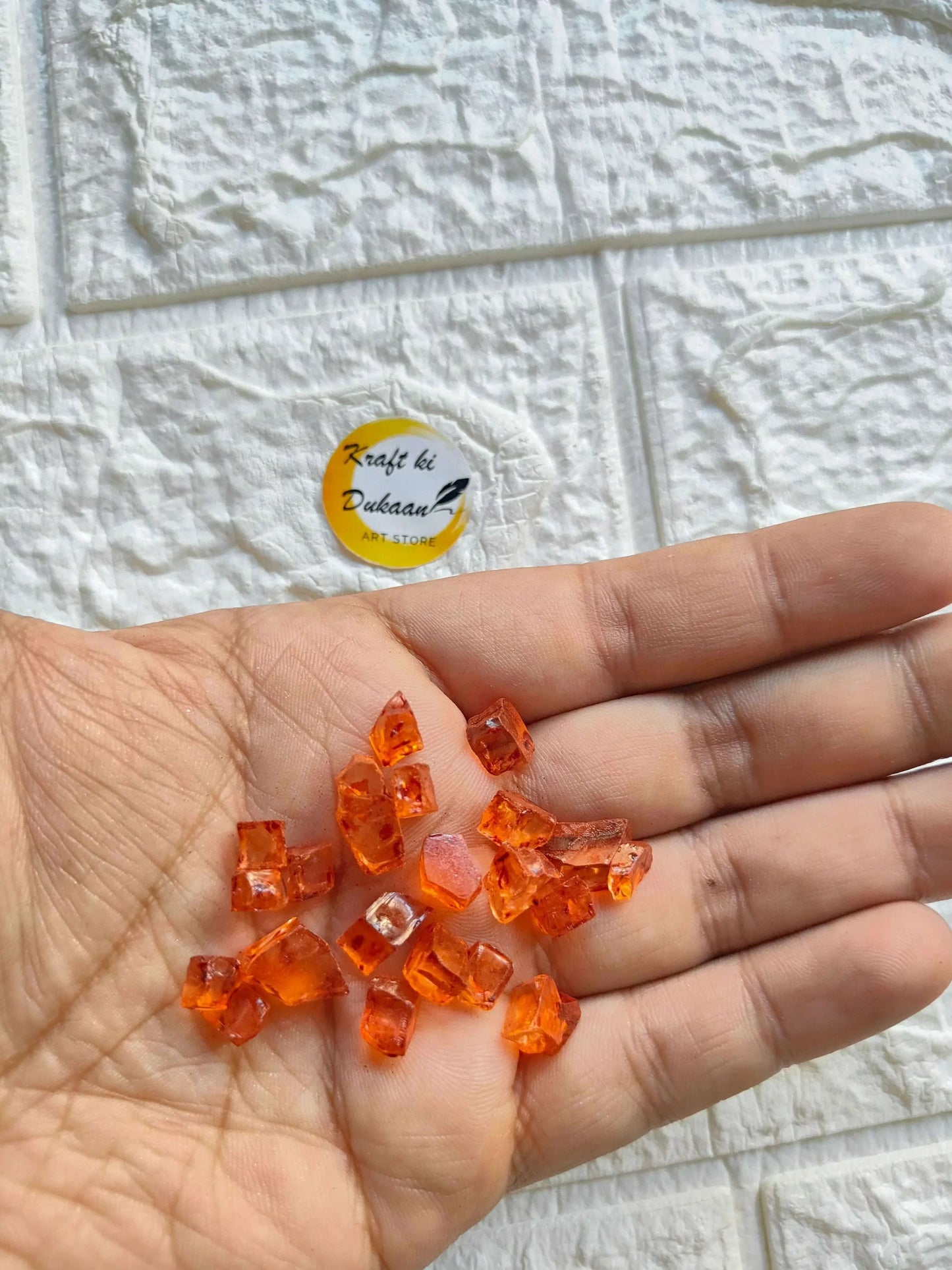 kraft-ki-dukaan-crystal-stones-for-resin-art-orange-small-pieces