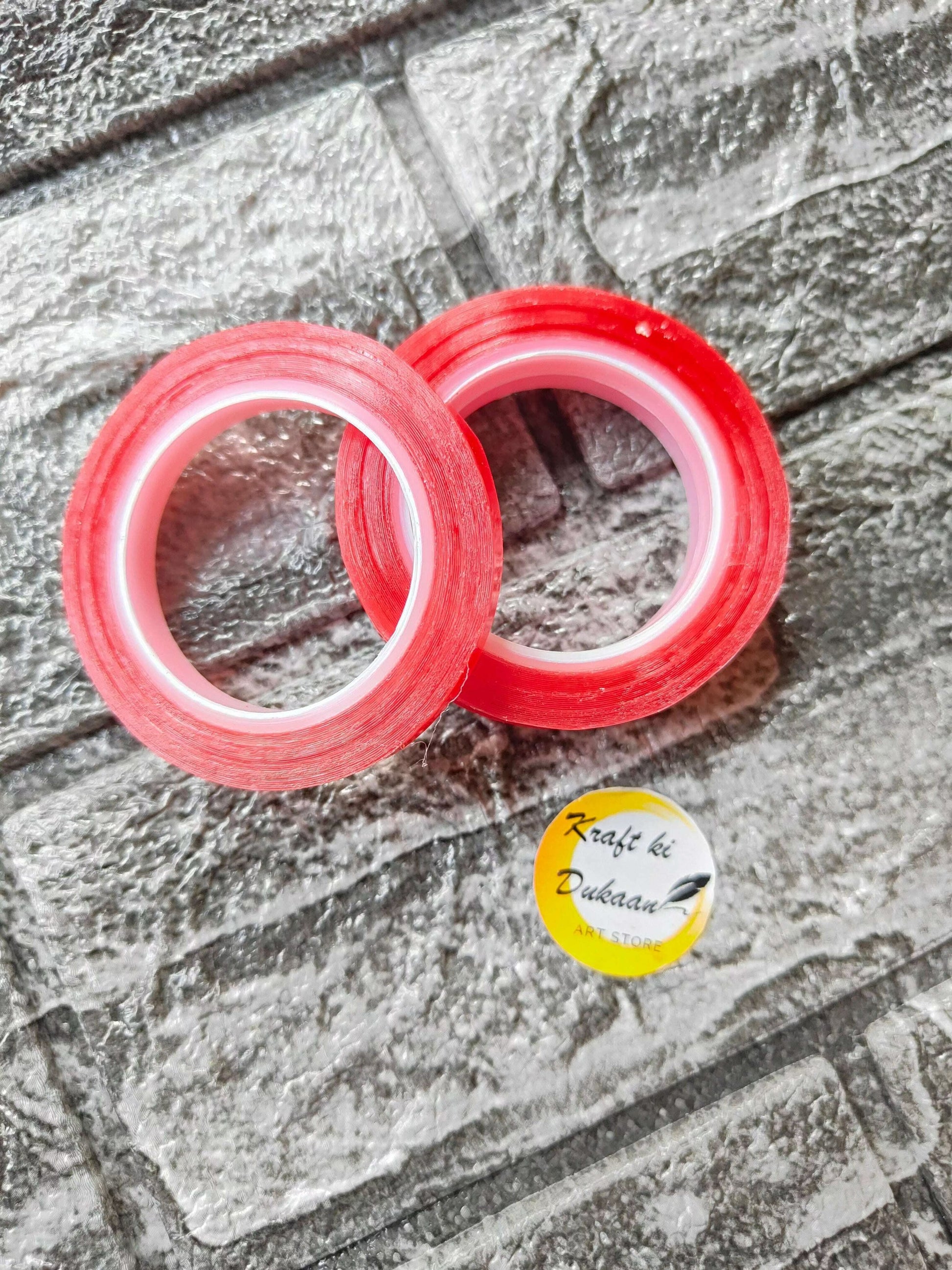 kraft-ki-dukaan-double-sided-tacky-tape-for-crafts-two-rolls-red