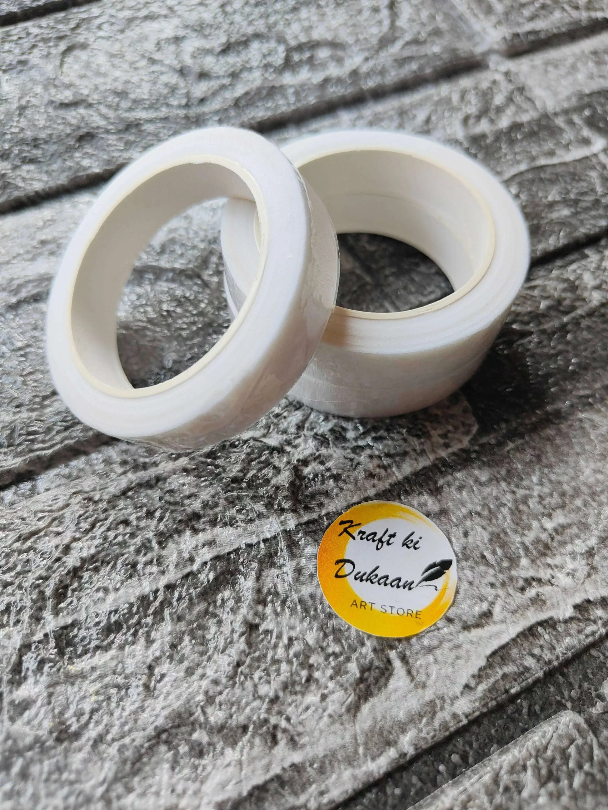 Floral Tape in white, two rolls with clean white outer and inner core