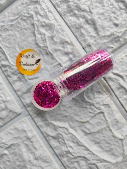 kraft-ki-dukaan-glitter-chunks-for-resin-art-hot-pink