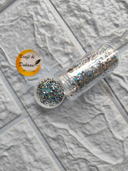 kraft-ki-dukaan-glitter-chunks-for-resin-art-silver