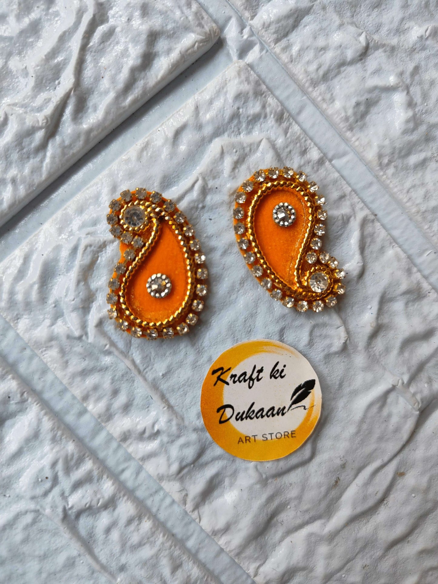 kraft-ki-dukaan-kundan-patch-booti-pack-orange-gold