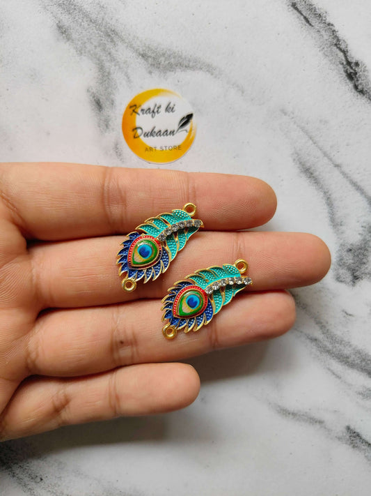 kraft-ki-dukaan-metal-charms-for-jewelry-making-peacock-feather-2