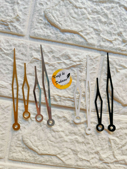 Metal clock hands set—black, gold, silver and white A16 style