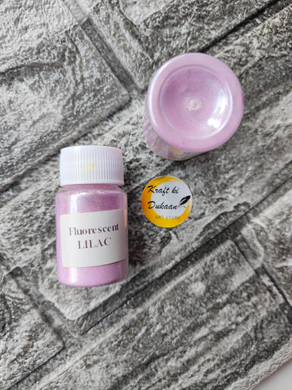 Fluorescent Lilac Mica Powder for Resin Art in a Small Bottle by Kraft ki Dukaan