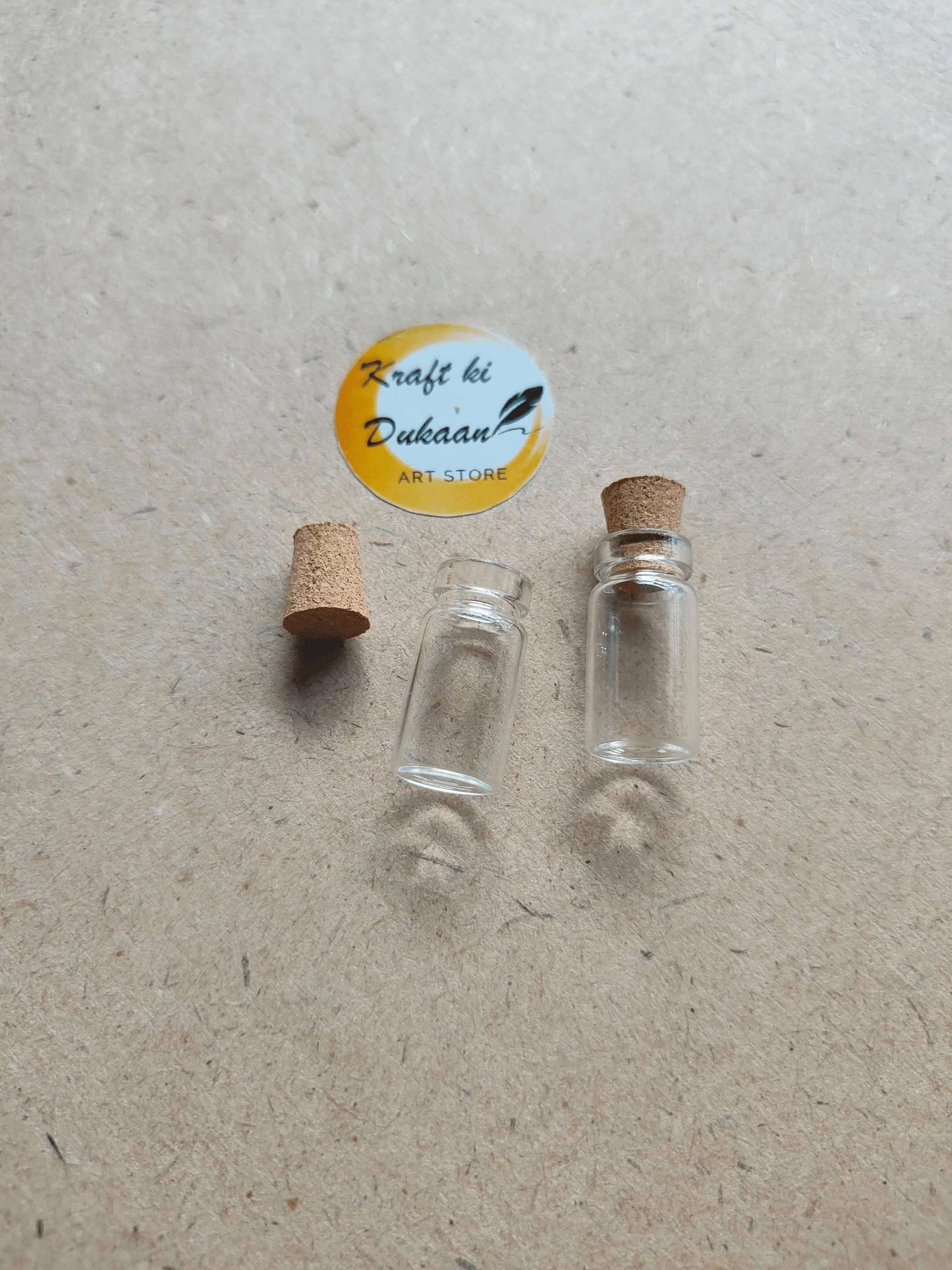 kraft-ki-dukaan-mini-glass-bottles-with-cork-pack-of-12-two-bottles-and-caps