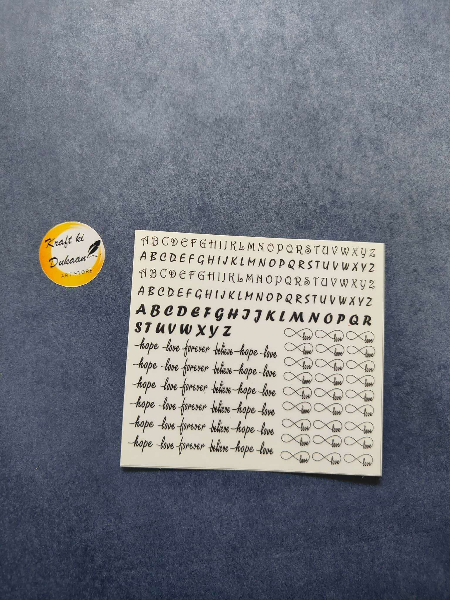 kraft-ki-dukaan-mini-sticker-sheet-for-keychain-alphabet-fish-pattern