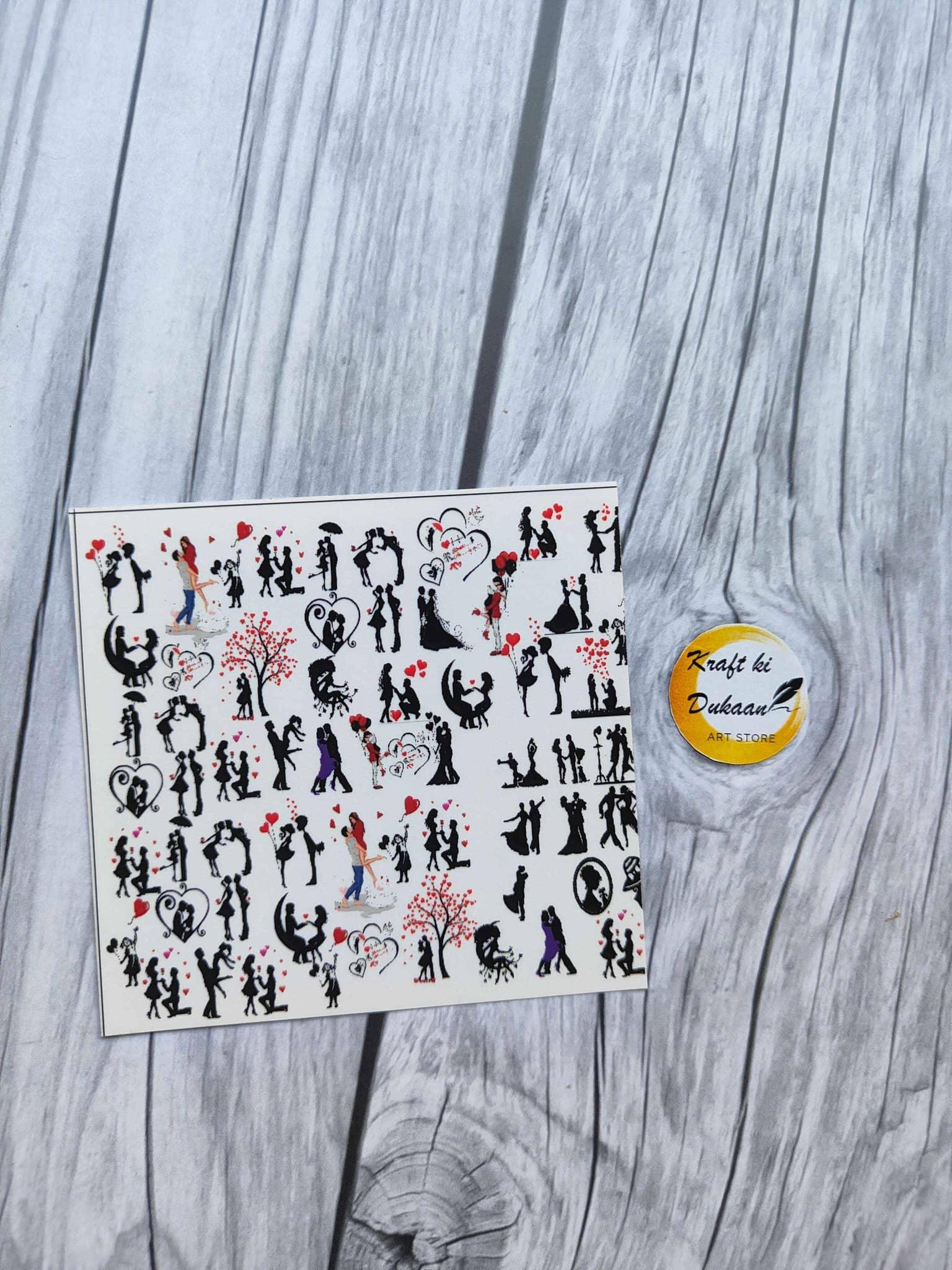Mini Sticker Sheet for Keychain H3 - Kraft ki Dukaan