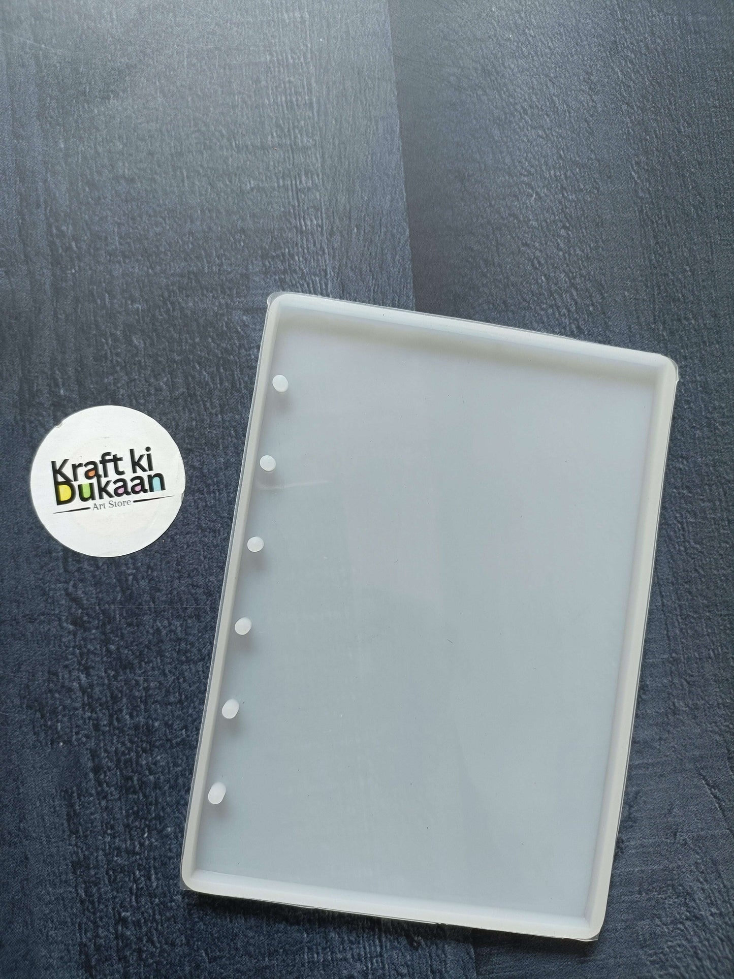 A6 notebook mould: white page with 5 left punch holes